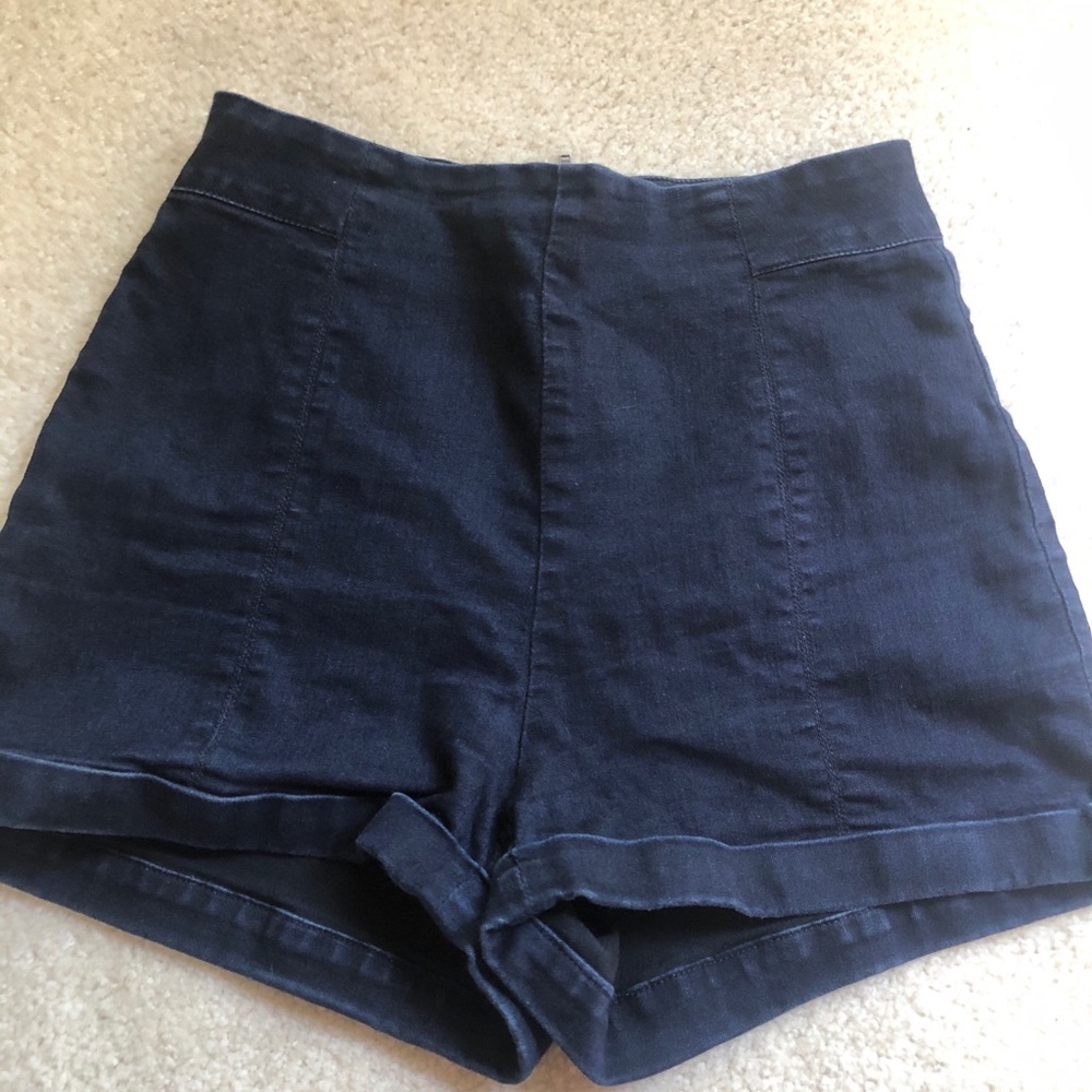 Dark wash jean shorts